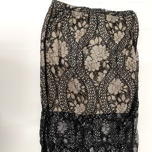 Med Black and Nude bottom lace Dress FOREVER 21